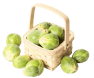 A basket of Brussel sprouts